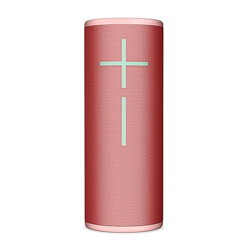 Ultimate Ears Boom 4 Portable Waterproof Bluetooth Speaker with 360-Degree, Bold, Immersive, Crystal-Clear Sound, Floating Speaker with 15-Hour Battery and 147ft (45m) Range - Raspberry Red
