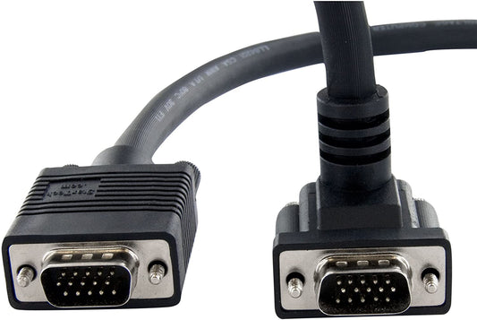 StarTech.com 6 ft Coax High Resolution 90° Down Angled VGA Monitor Cable - HD15 M/M (MXT101MMHD6) 6 feet Downward