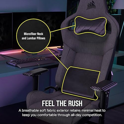 Corsair T3 Rush (2023) Gaming Chair, One Size, Charcoal