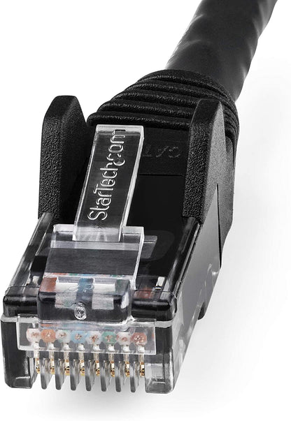 StarTech.com 50ft (15m) CAT6 Ethernet Cable - LSZH (Low Smoke Zero Halogen) - 10 Gigabit 650MHz 100W PoE RJ45 UTP Network Patch Cord Snagless w/Strain Relief - Black CAT 6, ETL Verified (N6LPATCH50BK) 50 ft Black