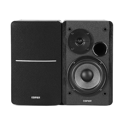 Edifier R1280DB Powered Bluetooth Bookshelf Speakers - Optical Input - Wireless Studio Monitors - 4 Inch Near Field Speaker - 42w RMS - Black