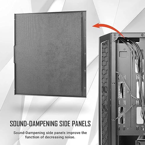 Antec Performance Series P7 Neo Mid-Tower E-ATX Silent Case, 5.25 ODD Support, 3 x 120mm Fans Included, Sound-Dampening Side Panels, White LED Power Button,Black