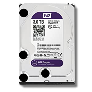 Western Digital Purple 3TB Surveillance Hard Disk Drive - 5400 RPM Class SATA 6 Gb/s 64MB Cache 3.5 Inch - WD30PURX [Old Version] 3TB Old Generation Surveillance HDD