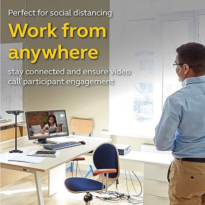 Jabra PanaCast – Intelligent 180° Panoramic-4K Huddle Room Video Camera – Inclusive Video Conferencing Camera with Full Room Coverage, Easy to Set-Up Wide Angle Webcam for Streaming Webcam PanaCast