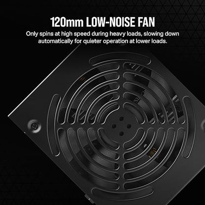 CORSAIR CX550 80 Plus Bronze Non Modular Low-Noise ATX 550 Watt Power Supply - NA - Black
