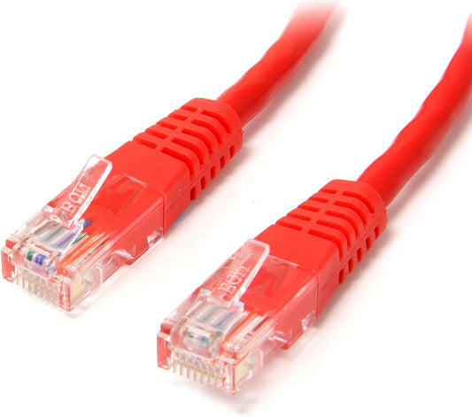 StarTech.com Cat5e Ethernet Cable - 6 ft - Red - Patch Cable - Molded Cat5e Cable - Short Network Cable - Ethernet Cord - Cat 5e Cable - 6ft (M45PATCH6RD) 6 ft / 2m Red