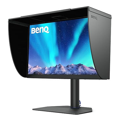 BenQ SW272U 27-Inch 4K 90W USB-C Photographer MacBook/Windows Compatible Monitor, 99% Adobe RGB, 100% sRGB, TUV Anti-Reflection Cert, 1.07 Billion Colors, 16-Bit 3D LUT, Wireless Hotkey Puck