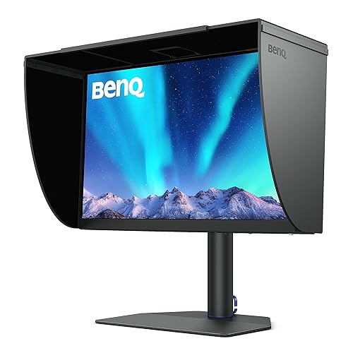 BenQ SW272U 27-Inch 4K 90W USB-C Photographer MacBook/Windows Compatible Monitor, 99% Adobe RGB, 100% sRGB, TUV Anti-Reflection Cert, 1.07 Billion Colors, 16-Bit 3D LUT, Wireless Hotkey Puck