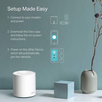 TP-Link WiFi 6 Mesh WiFi, AX3000 Whole Home Mesh WiFi System (Deco X60) - Covers up to 5000 Sq. Ft., Replaces WiFi Routers and Extenders, Parental Control, 2-pack WiFi 6 Mesh, Dual-Band