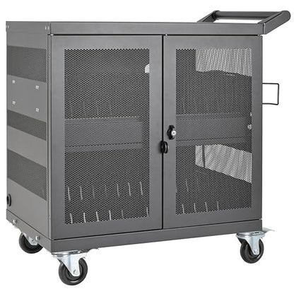 Tripp Lite 32-Port USB Charging Cart Storage Station for iPad and Android Tablets, Charge and Sync (CSC32USB) 32 Port USB Cart