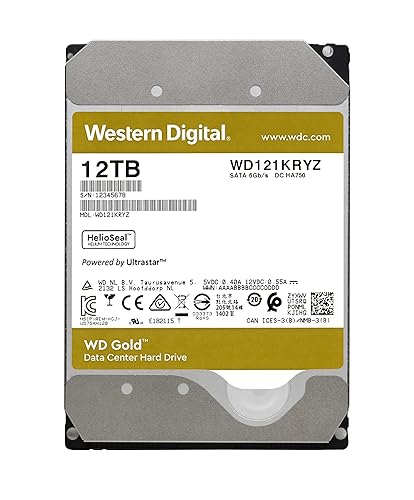 Western Digital Gold Internal Hard Drive HDD 12000 GB Serial ATA III