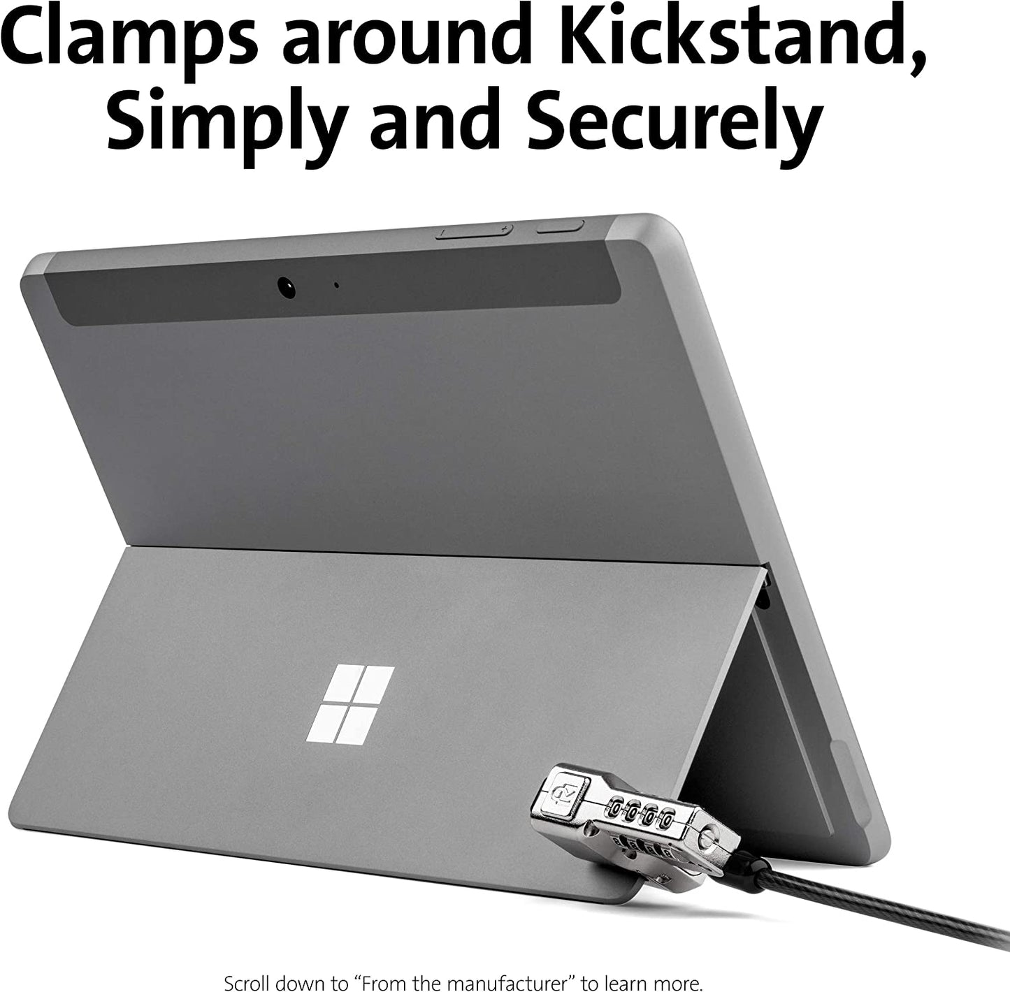 Kensington Combination Lock for Surface Pro and Surface Go (K66301WW) , Black
