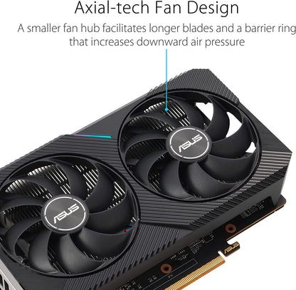ASUS Dual AMD Radeon RX 6400 4GB GDDR6 Gaming Graphics Card (AMD RDNA 2, PCIe 4.0, 4GB GDDR6 Memory, HDMI 2.1, DisplayPort 1.4a, Axial-tech Fan Design, 0dB Technology)