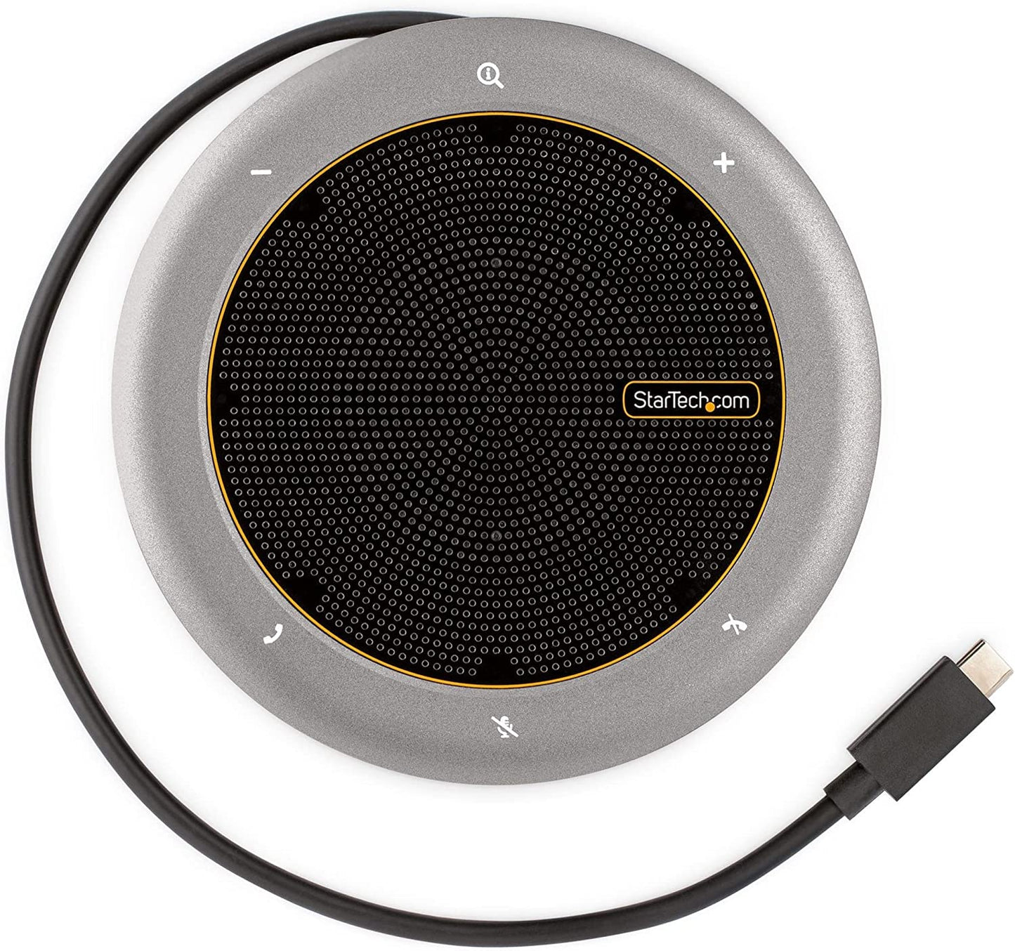 StarTech.com USB-C Conference Speaker Mini Dock, Portable Boardroom Speaker and Multiport Adapter, USB-C to VGA/4K HDMI, 2X USB-A Hub, Mic/Speaker, Teams/Zoom/Softphone Speakerphone (DKTBRSPMPD)