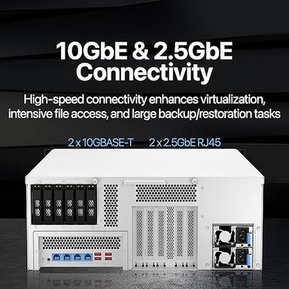 QNAP TS-h3087XU-RP-E2378-64G-US 30 Bay NAS 4U Rackmount Hybrid NAS with Intel® Xeon® Processor, Dual 10GbE, ZFS Storage for virtualization and Data-Intensive Enterprise Applications