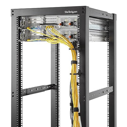 StarTech.com 5-Pack 1U Vertical Cable Management D-Ring Hooks, Cable Manager for 19" Server Racks/Cabinets, Wire Organizers 1.8 x 3.9in 5 Pack