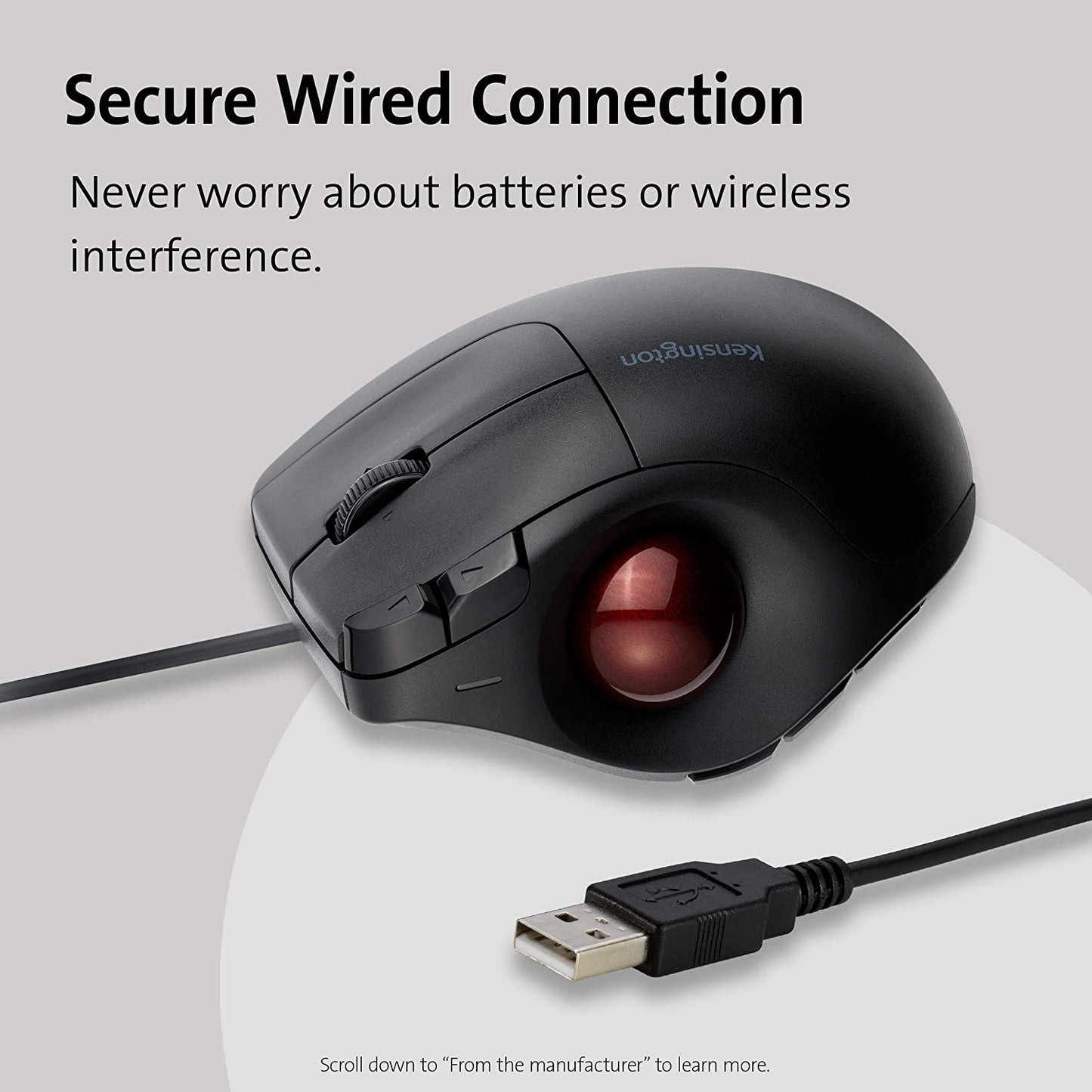 Kensington Pro Fit Ergo Vertical Wired Trackball (K75256WW)