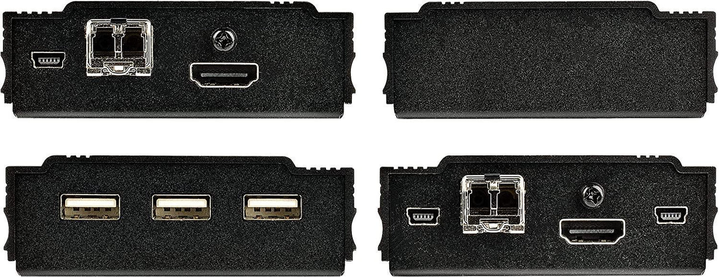 StarTech.com 4K HDMI KVM Extender Over Fiber - HDMI Video &amp; USB Remote KVM Switch/Console Extender - up to 984ft/300m (MultiMode) - 2X 10G MMF SFP+ modules - KVM Extension Kit (TX/RX) (SV565FXHD4KU)