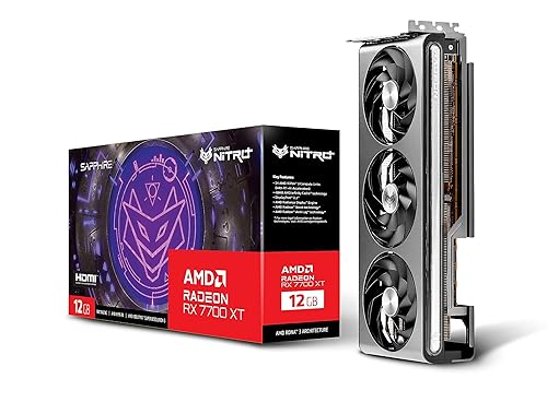 Sapphire 11335-02-20G Nitro+ AMD Radeon RX 7700 XT Gaming Graphics Card with 12GB GDDR6, AMD RDNA 3