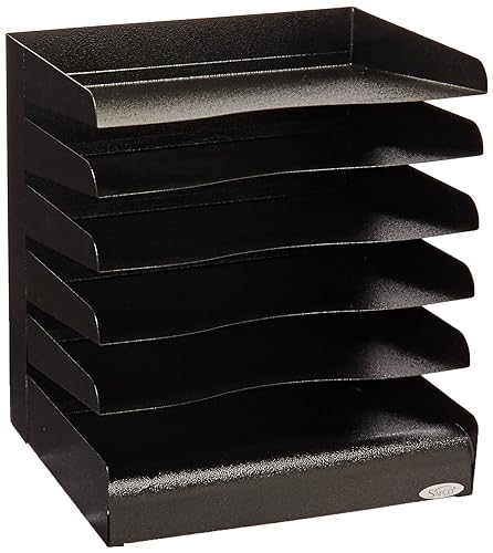 Safco Products Model 6-Shelf Tray Sorter, Black (3128BL) 6 Shelf
