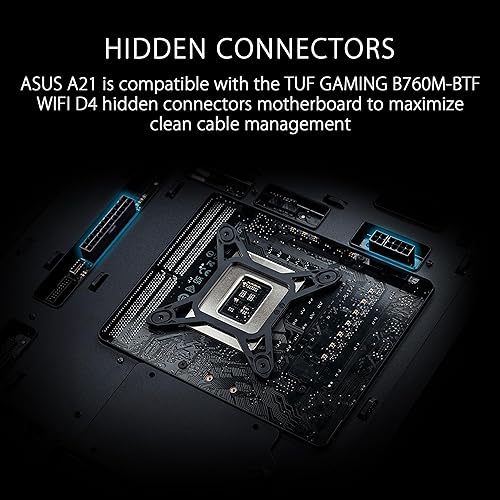 ASUS A21 Micro-ATX Case White Edition Supports Graphics Cards up to 380mm, 360mm Coolers, & Standard ATX PSUs, Porous Front-Panel Mesh, Compatible with New BTF Hidden Connector Technology Mid Tower A21 ASUS CASE/WHT