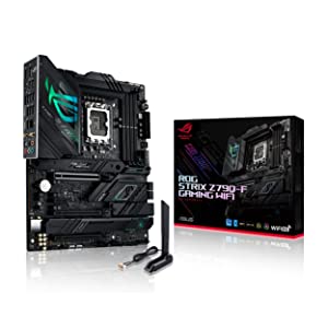ASUS ROG Strix Z790-F Gaming WiFi 6E LGA 1700(Intel® 13th&amp;12th Gen) ATX Gaming Motherboard(16 + 1 Power Stages,DDR5,Four M.2 Slots, PCIe® 5.0,WiFi 6E,USB 3.2 Gen 2x2 Type-C® with PD 3.0 up to 30W)