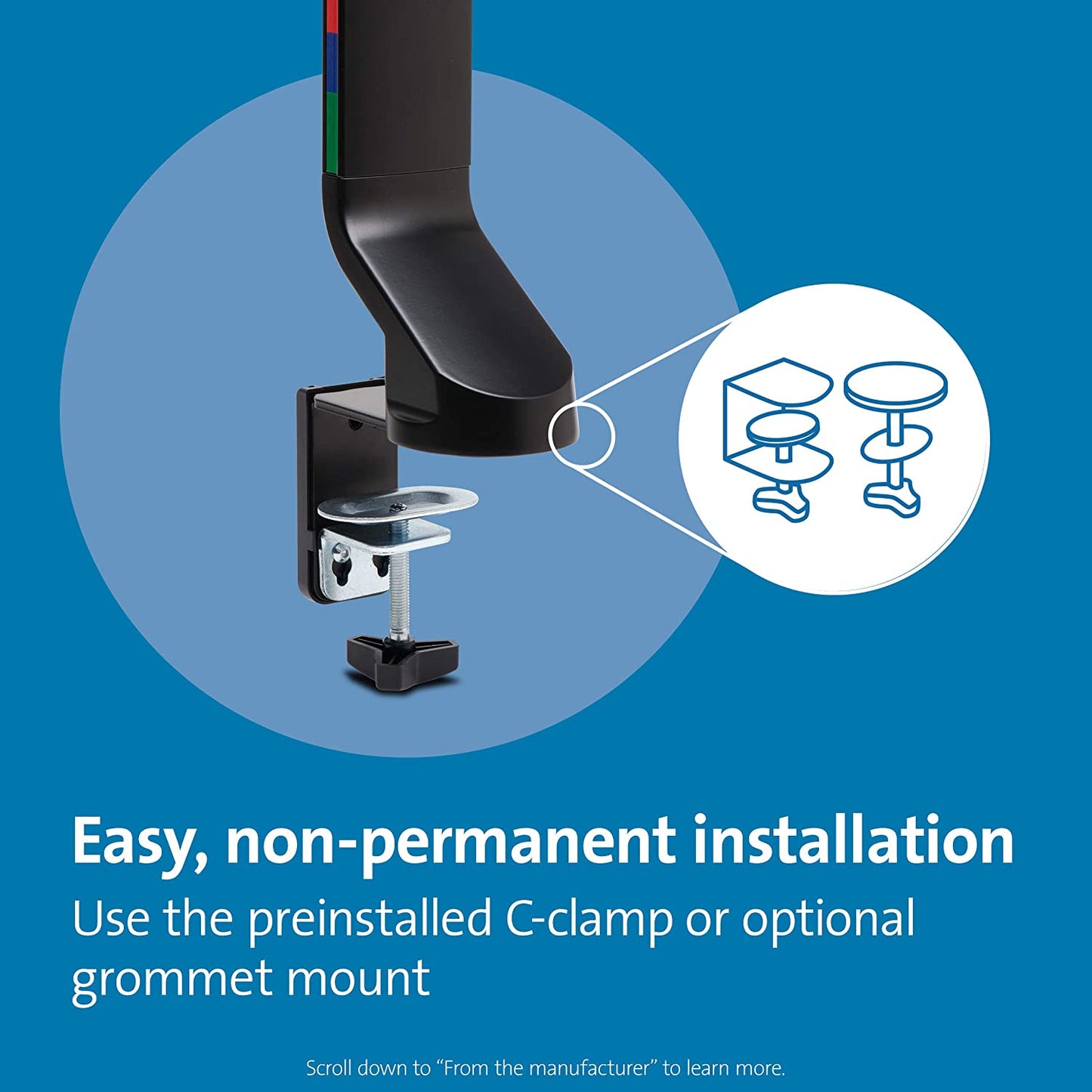 Kensington SmartFit® Space Saving Single Monitor Arm (K55512WW) Single Arm