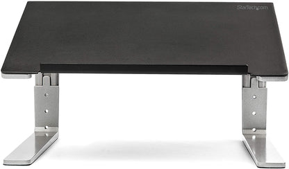 StarTech.com Adjustable Laptop Stand - Heavy Duty Steel &amp; Aluminum - 3 Height Settings - Tilted - Ergonomic Laptop Riser for Desk (LTSTND)