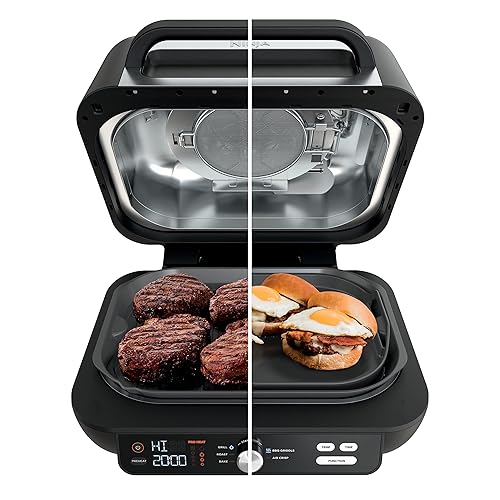 Ninja IG600C Foodi XL Pro 5-in-1 Indoor Grill & Griddle with 4-Quart Air Fryer, Roast, and Bake (Canadian Version) Ig600c Grill
