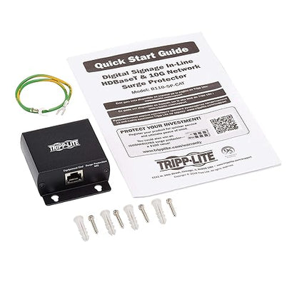 TRIPP LITE Surge Protector in-Line Network Surge Protector for Digital Signage - (B110-SP-CAT)