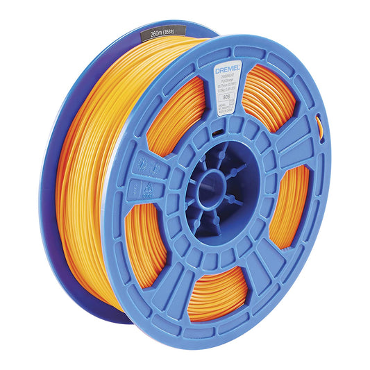 Dremel DigiLab PLA-ORA-01 3D Printer Filament, 1.75 mm Diameter, 0.75 kg Spool Weight, Color Orange, RFID Enabled, New Formula and 50 Percent More per Spool