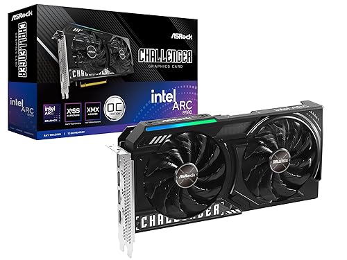 ASRock Intel ARC B580 Challenger 12GB OC GDDR6 19 Gbps 192 Bits 2740 MHz 650W 7680 x 4320 Dual Fan Graphics Card