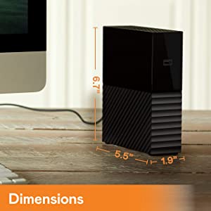 Western digital WD 14TB My Book Desktop External Hard Drive, USB 3.0, External HDD with Password Protection and Auto Backup Software - WDBBGB0140HBK-NESN 14TB Single Drive Hard Drive
