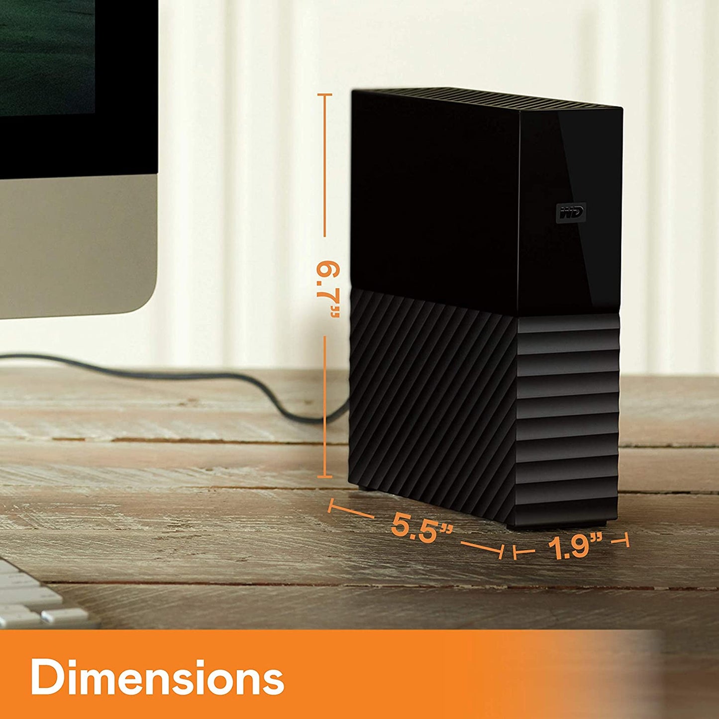 Western digital WD 6TB My Book Desktop External Hard Drive, USB 3.0 - WDBBGB0060HBK-NESN 6TB Single Drive Hard Drive