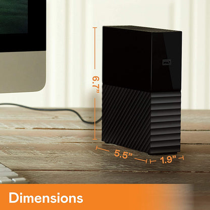 Western digital WD 6TB My Book Desktop External Hard Drive, USB 3.0 - WDBBGB0060HBK-NESN 6TB Single Drive Hard Drive