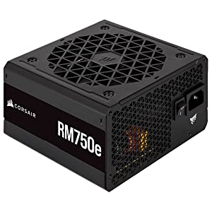 Corsair RM750e (2023) Fully Modular Low-Noise ATX Power Supply - ATX 3.0 &amp; PCIe 5.0 Compliant - 105°C-Rated Capacitors - 80 Plus Gold Efficiency - Modern Standby Support - Black