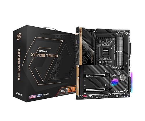 Asrock X670E Taichi AMD X670 Socket AM5 Extended ATX DDR5-SDRAM Motherboard