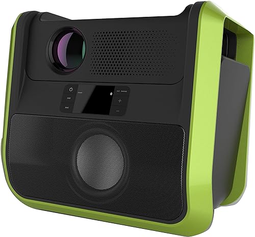 RCA RPJ060-NEON/GRAPHITE Portable 480p Projector Entertainment System (Neon/Graphite)