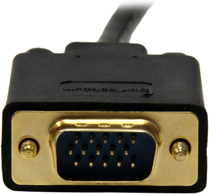 StarTech.com 3ft (1m) DisplayPort to VGA Cable - Active DisplayPort to VGA Adapter Cable - 1080p Video - DP to VGA Monitor Cable - DP 1.2 to VGA Converter - Latching DP Connector (DP2VGAMM3B) 3 ft / 1 m