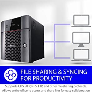 BUFFALO TeraStation 3420DN 4-Bay Desktop NAS 32TB (4x8TB) with HDD NAS Hard Drives Included 2.5GBE / Computer Network Attached Storage / Private Cloud / NAS Storage/ Network Storage / File Server 32 TB (4 X 8TB) TeraStation 3420DN Desktop NAS 4 Drive Bays