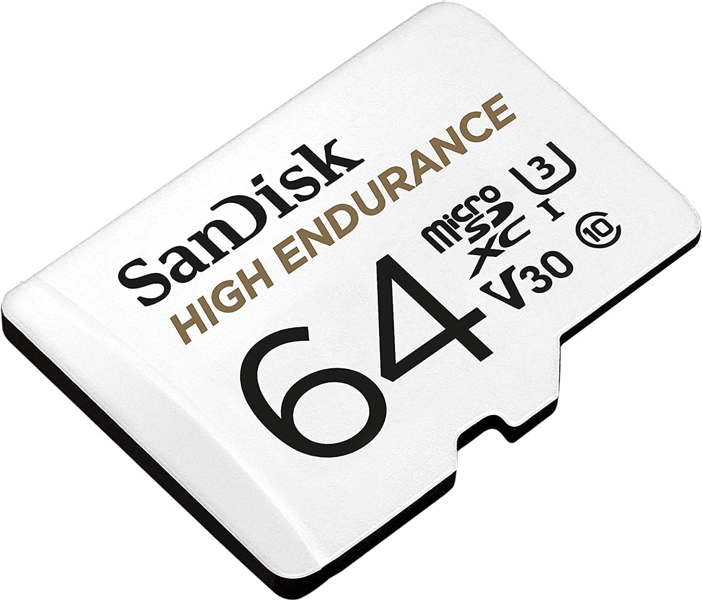SanDisk 64GB High Endurance Video MicroSDXC Card with Adapter for Dash Cam and Home Monitoring Systems - C10, U3, V30, 4K UHD, Micro SD Card - SDSQQNR-064G-GN6IA 64 GB Card Only
