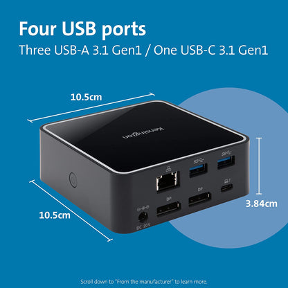 Kensington SD2400T Thunderbolt 3 Docking Station - 85W PD - Dual 4K for Windows and Mac - TAA Compliant (K38390NA)
