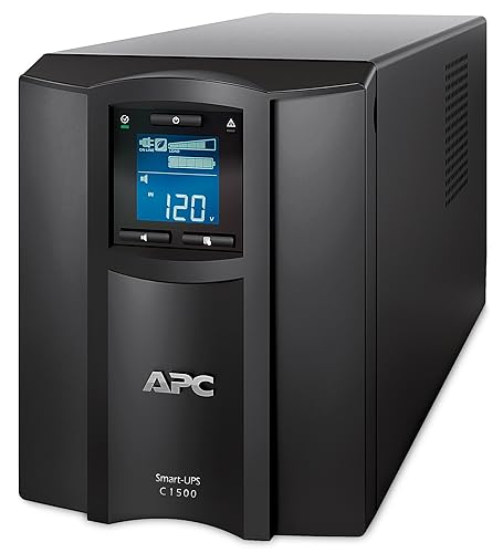 APC UPS 1500VA Smart-UPS with SmartConnect, Pure Sinewave UPS Battery Backup, Line Interactive, 120V Uninterruptible Power Supply 1500VA Floor Standing Smart-UPS