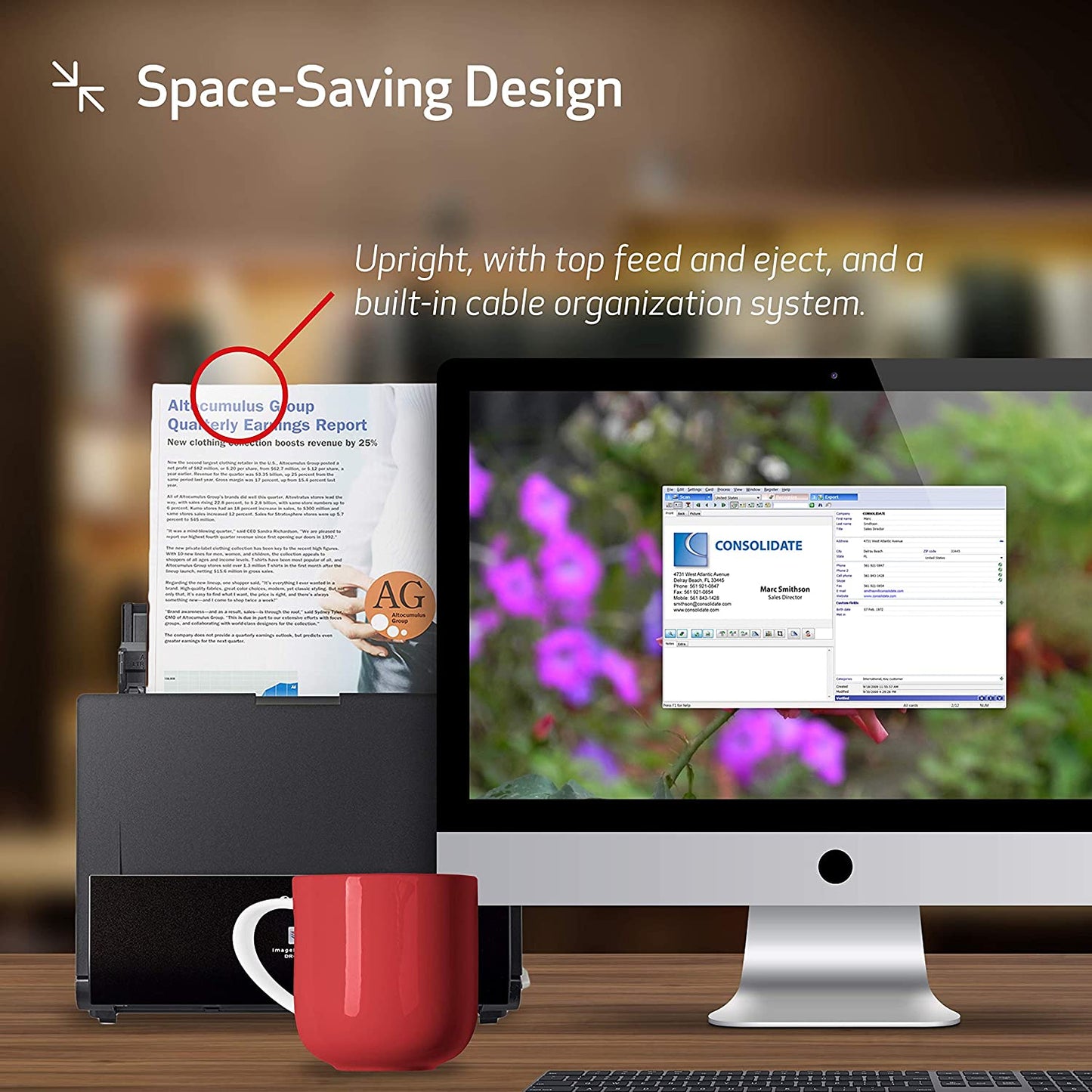 Canon ImageFORMULA DR-C225 II Office Document Scanner, Black - 3258C002