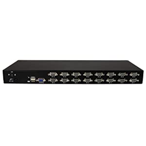 StarTech.com 16 Port Rackmount USB KVM Switch Kit with OSD and Cables - 1U (SV1631DUSBUK) USB | Cables Included
