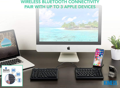 KINESIS Freestyle2 Blue Wireless Ergonomic Keyboard for Mac (9" Standard Separation)
