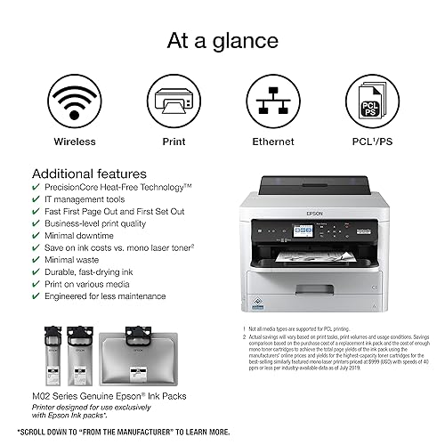 Workforce Pro WF-M5299 Workgroup Monochrome Printer Mono + PS/PCL
