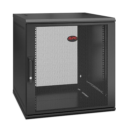 APC NetShelter 12U Wallmount Rack Enclosure Server Cabinet, AR112SH6, Single Hinged, Switch Depth 400mm Deep 12U 600mm Deep/Assembled