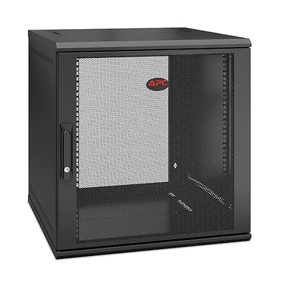 APC NetShelter 12U Wallmount Rack Enclosure Server Cabinet, AR112SH6, Single Hinged, Switch Depth 400mm Deep 12U 600mm Deep/Assembled
