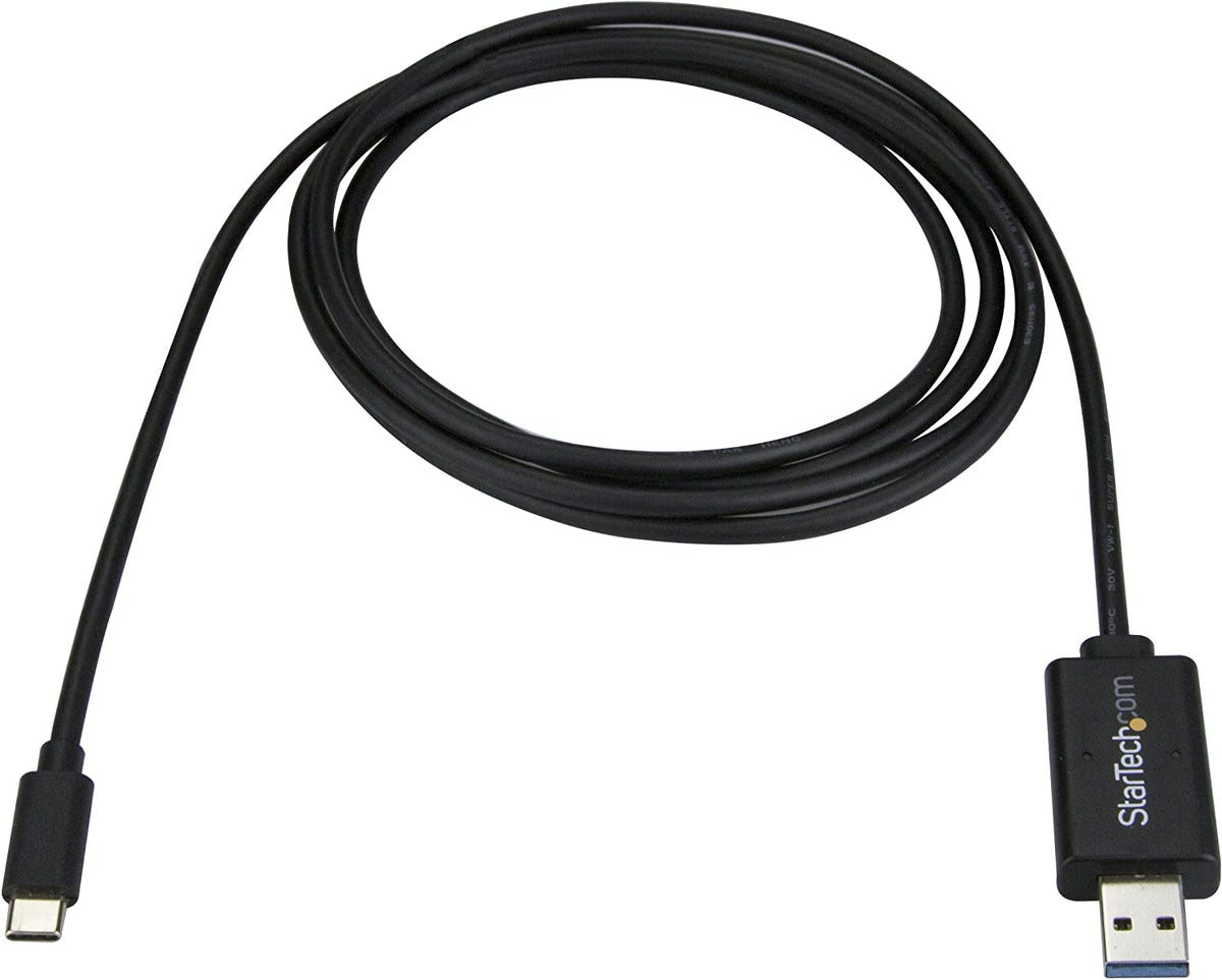 StarTech.com USB C to USB Data Transfer Cable - Mac/Windows - USB 3.0 - Windows Easy Transfer Cable - Mac Data Transfer (USBC3LINK)